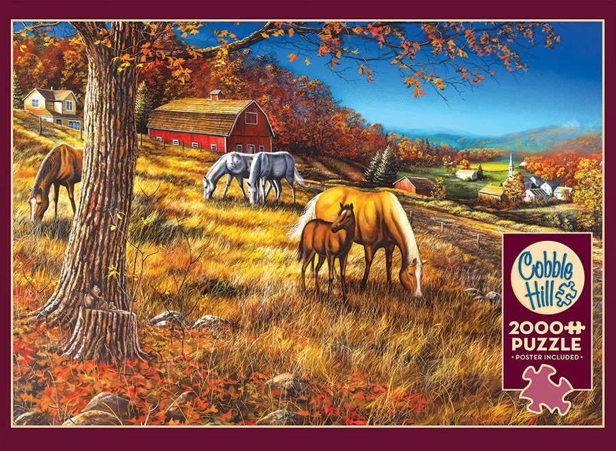 Cobble Hill Hillside Gathering puzzle 2000 piese peisaj toamna