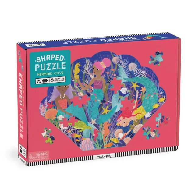 Mudpuppy Mermaid Cove puzzle 75 piese scoica sirene