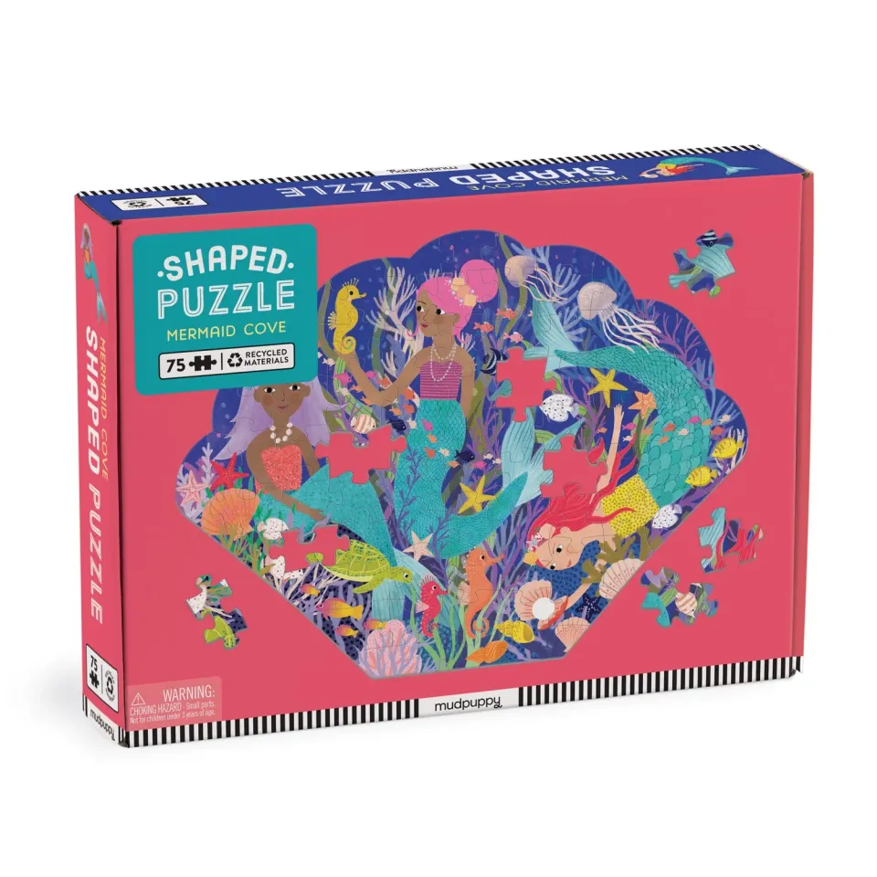 Mudpuppy Mermaid Cove puzzle 75 piese scoica sirene