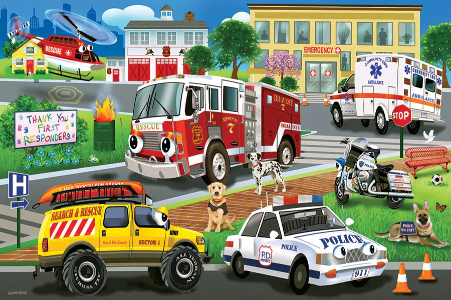 Cobble Hill First Responders puzzle podea 35 piese copii