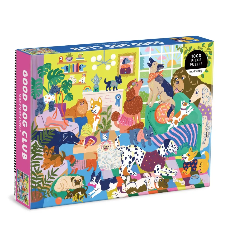 Mudpuppy Good Dog Club puzzle 1000 piese câini 69x51 cm