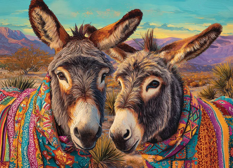 Cobble Hill Dos Burros puzzle 500 piese deșert