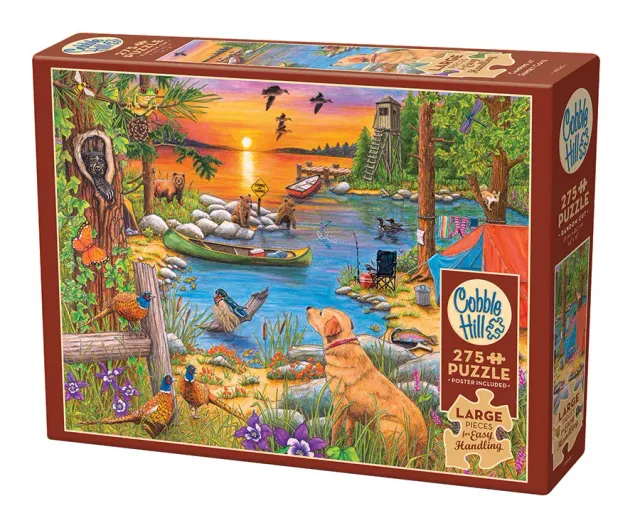 Cobble Hill Easy Handling Camping at Sunset Cove puzzle 275 piese mari
