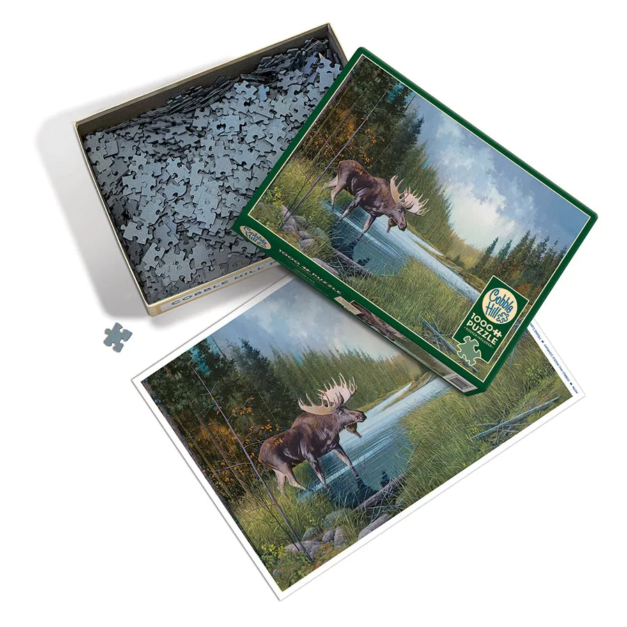 Cobble Hill Moose Lake puzzle 1000 piese peisaj lac