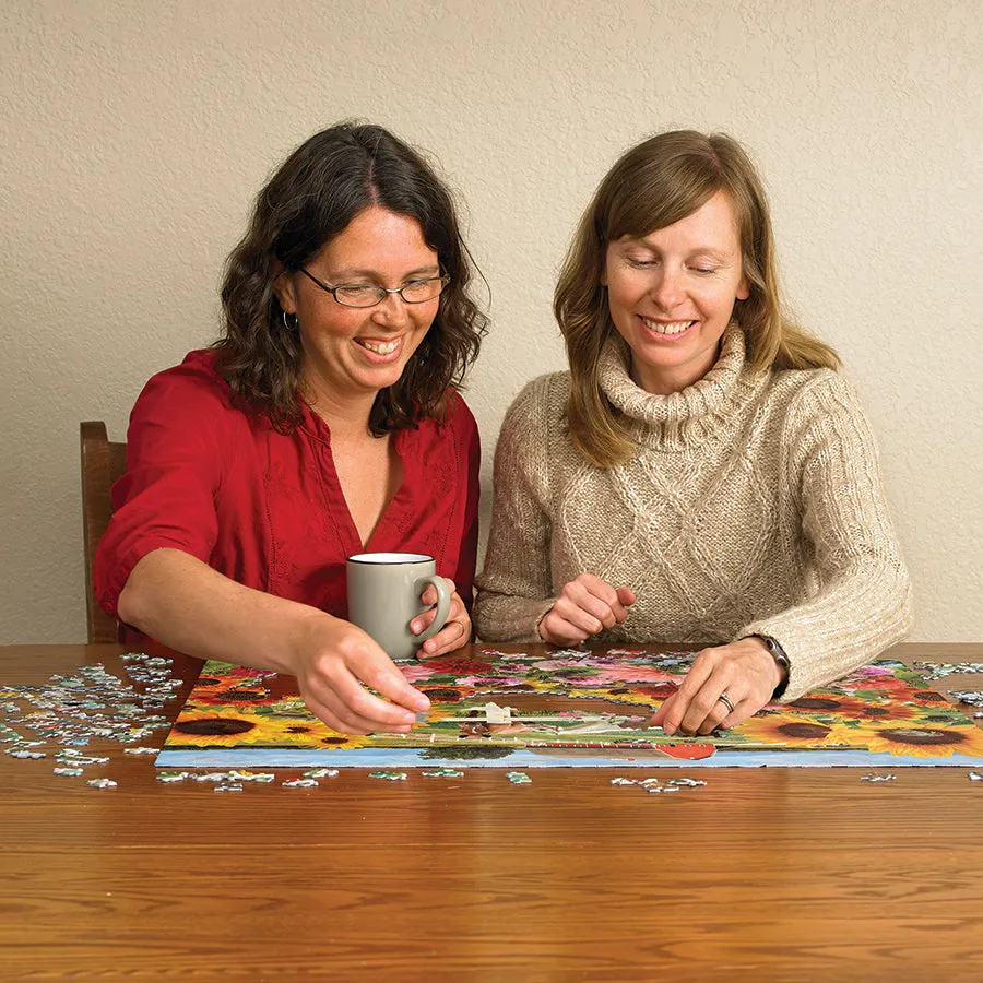 Cobble Hill Sunflower Farm puzzle 1000 piese fermă