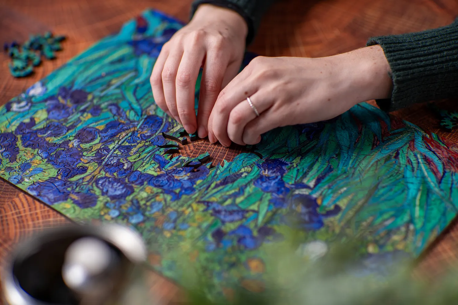 Mosaic Irises puzzle lemn 250 piese Van Gogh
