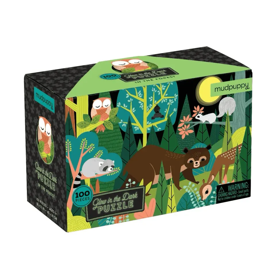 Mudpuppy In the Forest puzzle 100 piese strălucitor noapte
