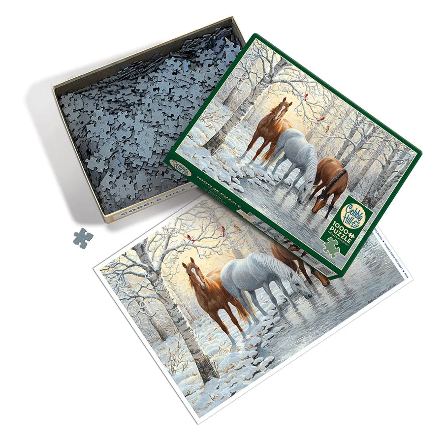 Cobble Hill Winter Trio puzzle 1000 piese iarnă