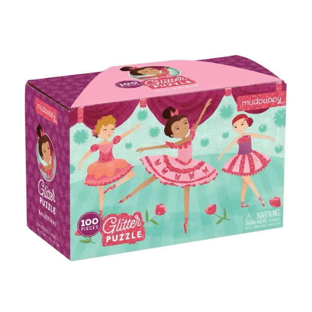 Mudpuppy Ballerinas Glitter puzzle 100 piese cu sclipici