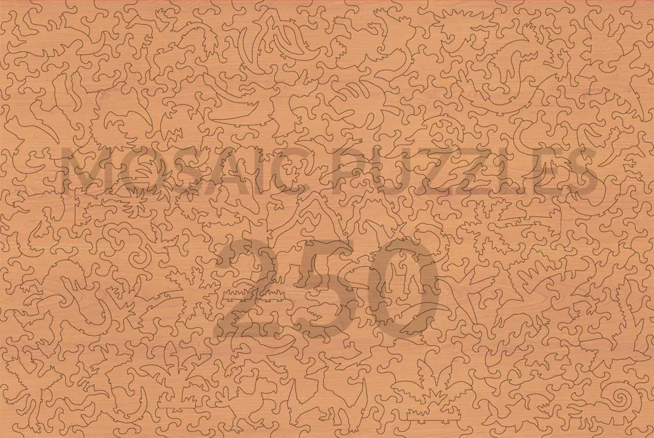 Mosaic Puzzles Dinosaurs by Ceci New York puzzle lemn 500 piese dinozauri