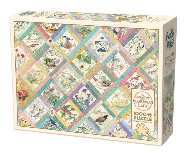 Cobble Hill Country Diary Quilt puzzle 1000 piese flori