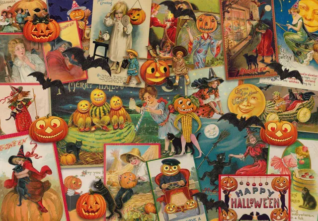 Mosaic Puzzles Halloween Greetings puzzle lemn 500 piese Halloween