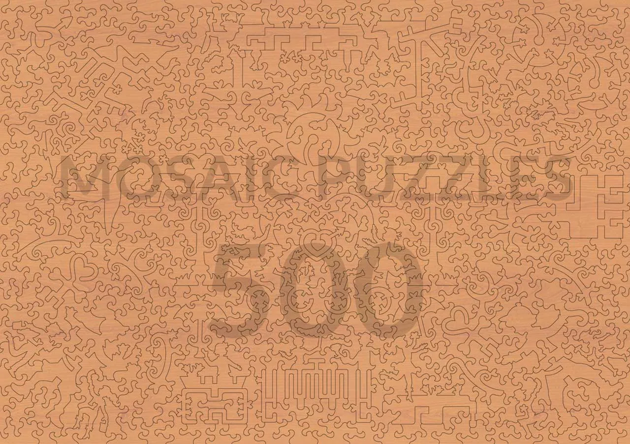 Mosaic Heritage 3D Bicycle Built for Two puzzle lemn 500 piese romantic