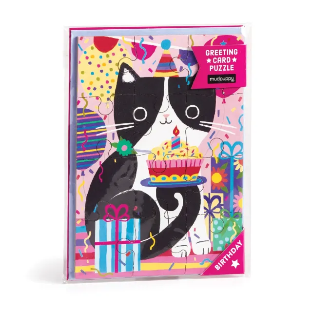 Mudpuppy Purr-fect Cat felicitare puzzle 12 piese