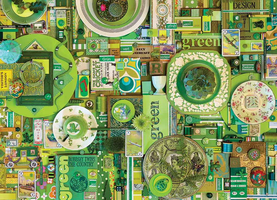 Cobble Hill Green puzzle 1000 piese colaj verde