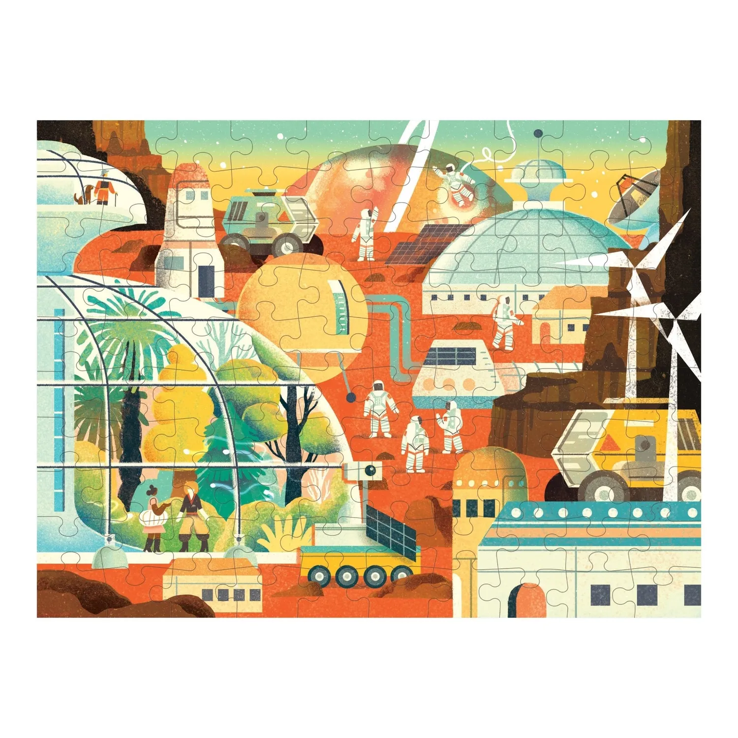 Space Mission Mudpuppy puzzle 100 piese dublu 6+ ani