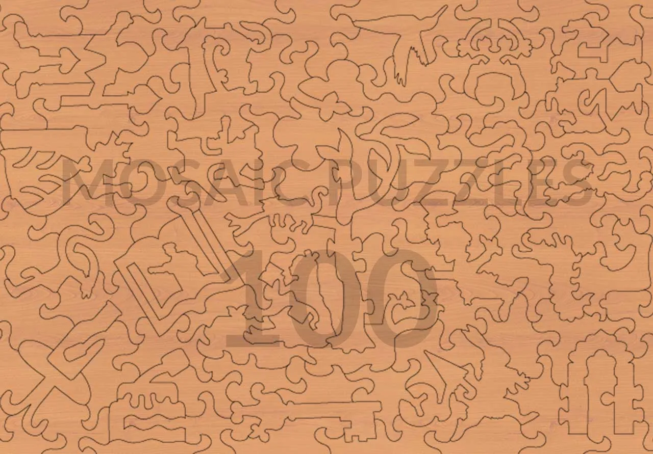 Mosaic Puzzles Through the Looking Glass puzzle 250 piese