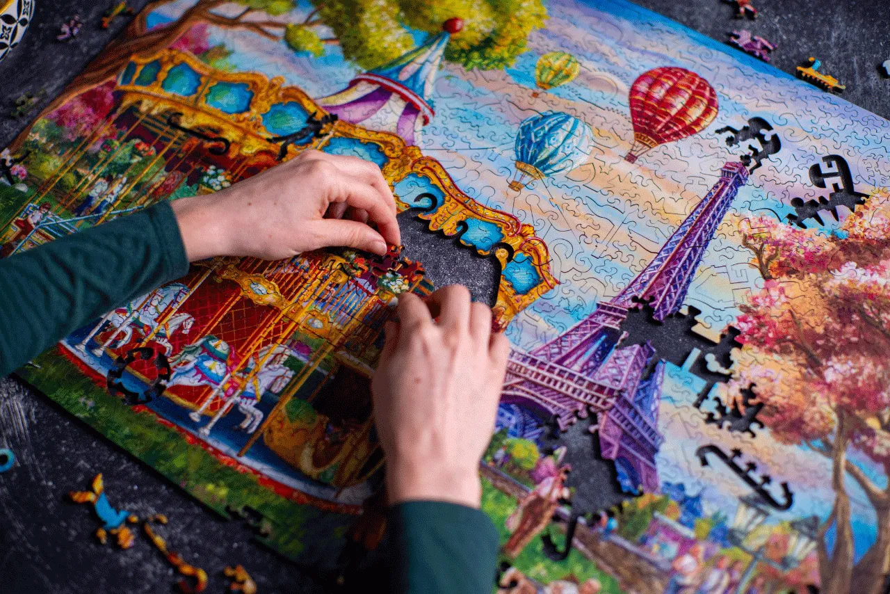 Mosaic Puzzles Carousel Trocadero Paris puzzle 3D 1000 piese