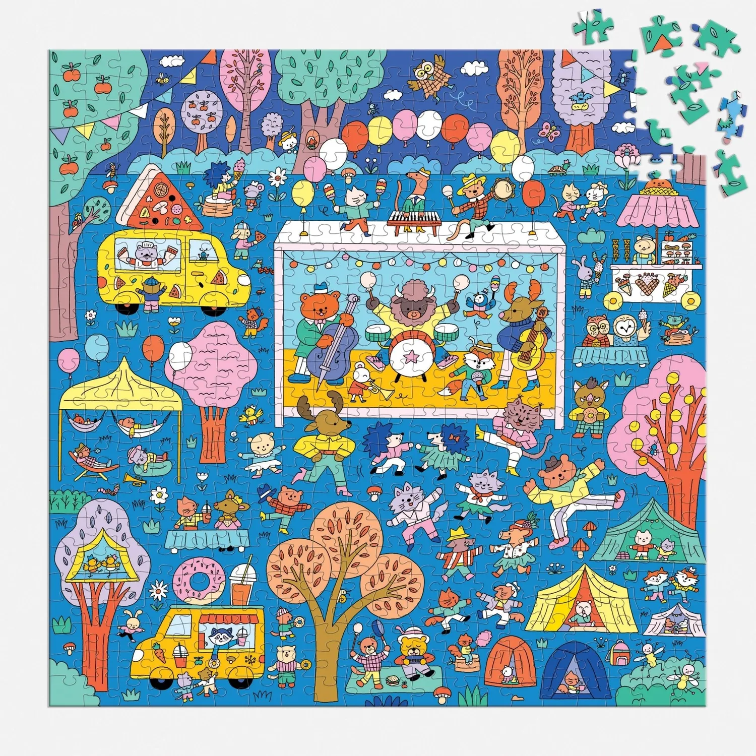 Mudpuppy Music Festival puzzle 500 piese căutare festival