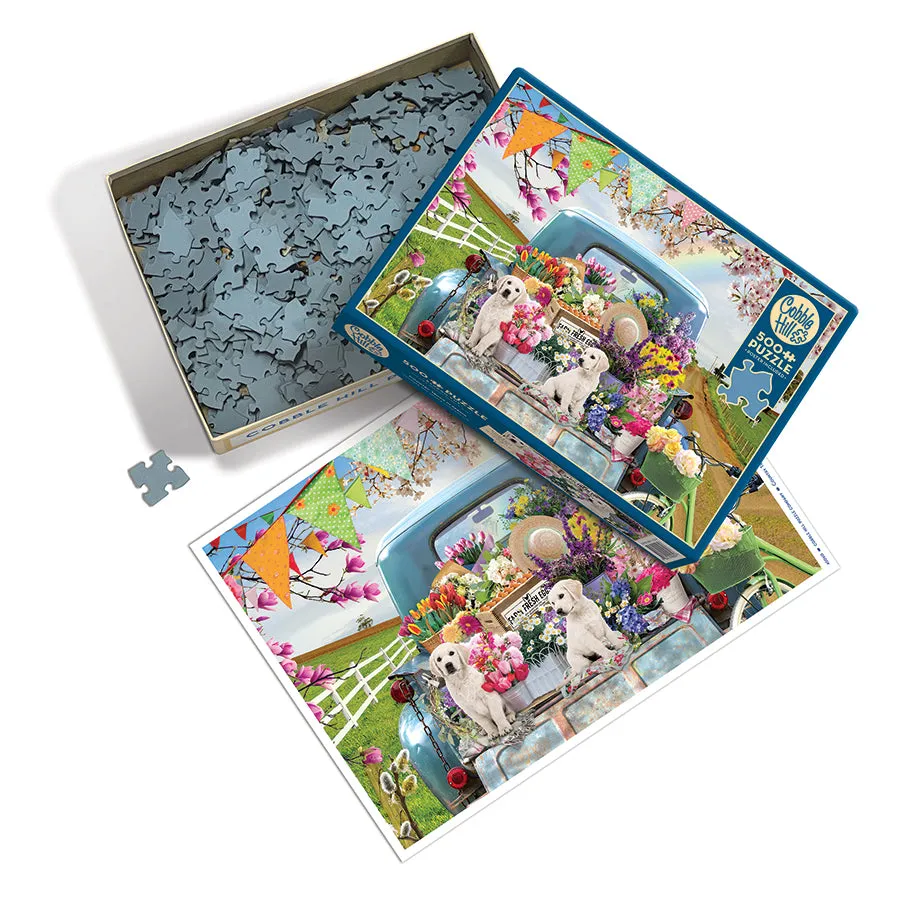 Cobble Hill Country Truck in Spring puzzle 500 piese