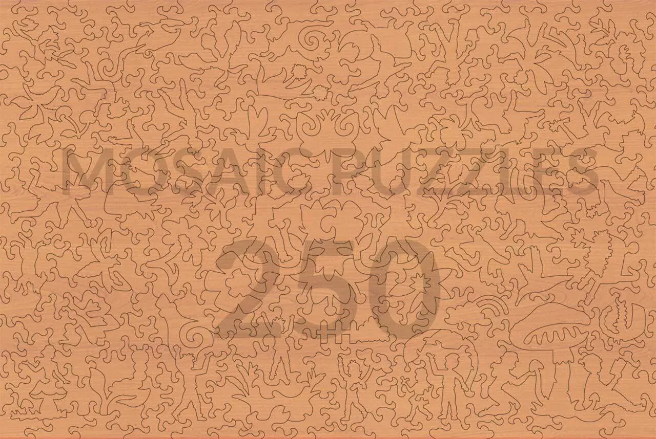 Mosaic Puzzles Nature Symmetry puzzle lemn 500 piese fluturi