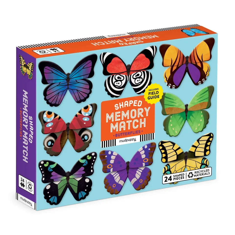 Mudpuppy Butterflies joc memory fluturi, 24 piese