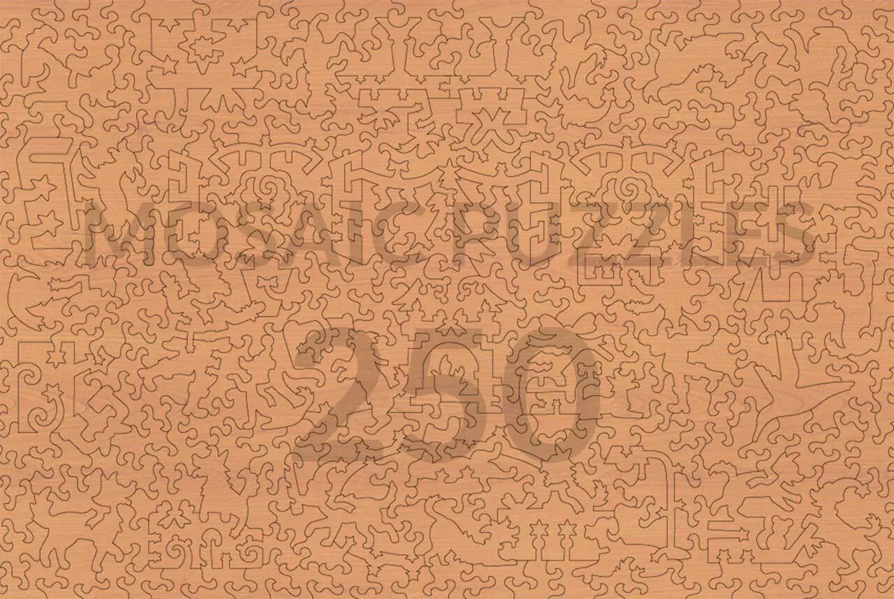 Mosaic Puzzles Merry Mayhem puzzle lemn 250 piese semineu