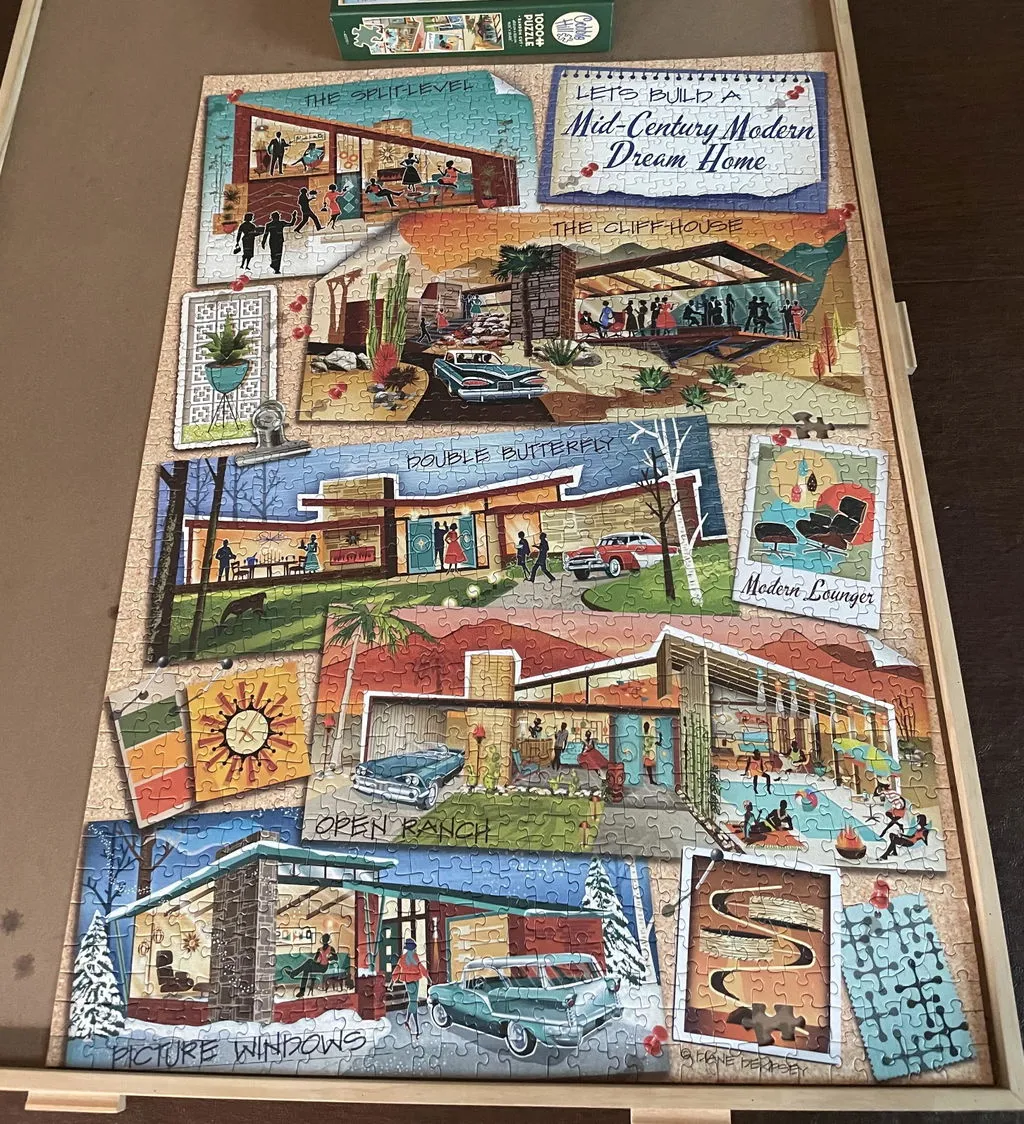Cobble Hill Vintage Main Street puzzle 1000 piese Crăciun
