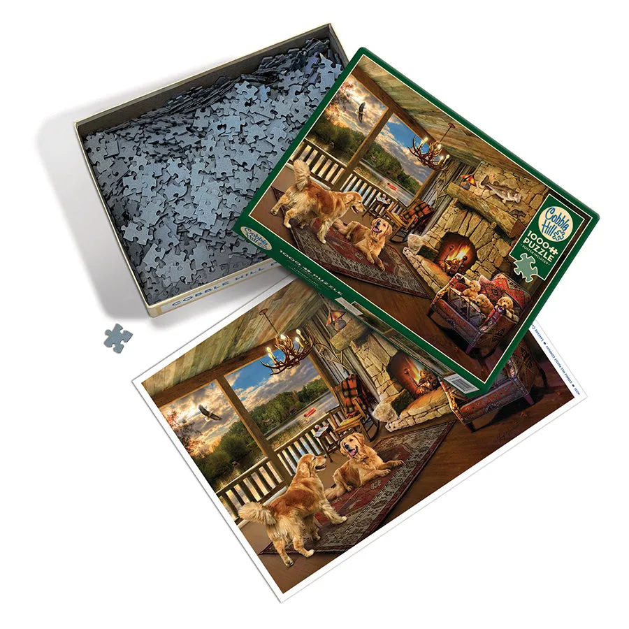 Cobble Hill Lakeside Cabin puzzle 1000 piese cabană