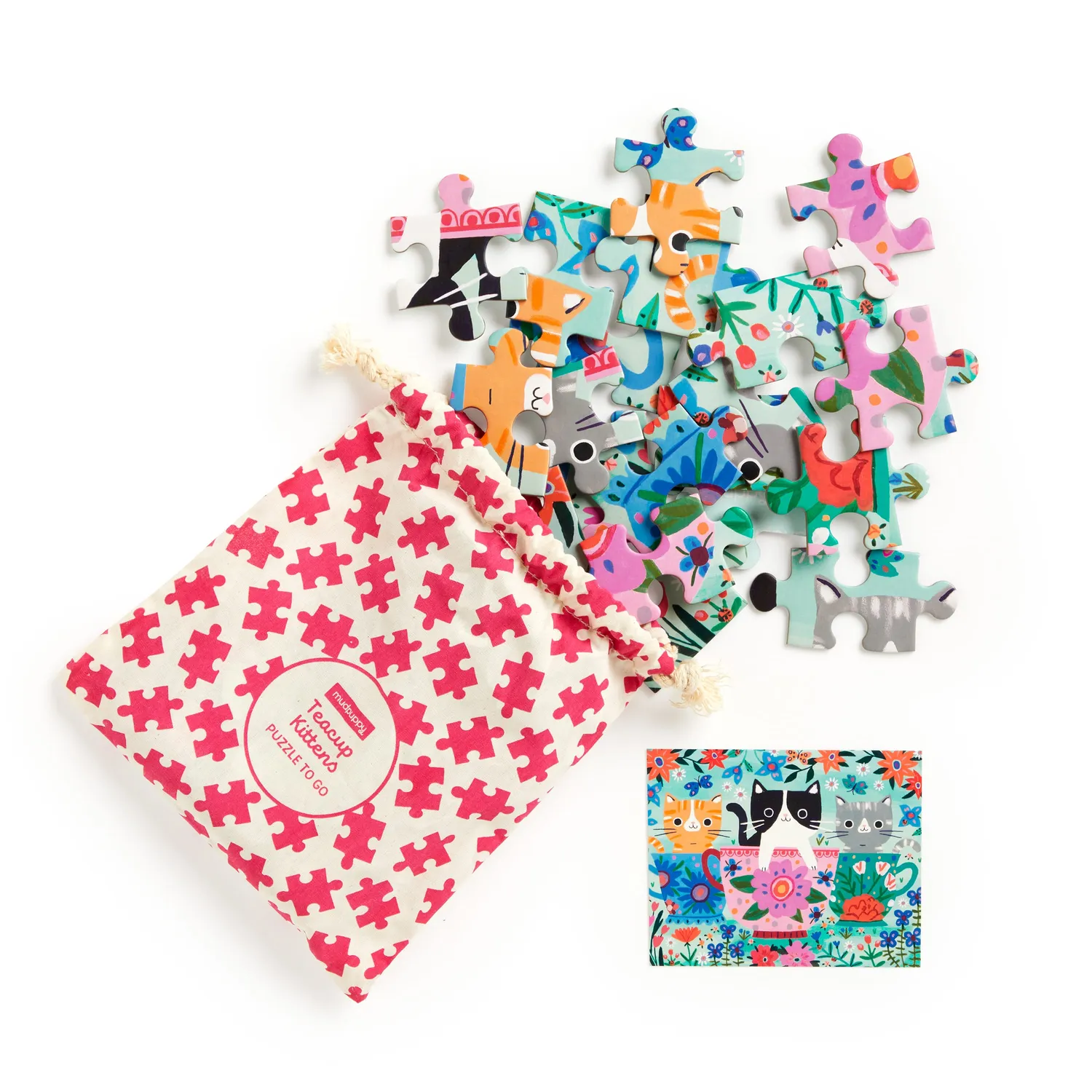 Mudpuppy Teacup Kittens puzzle 36 piese săculeț pisici