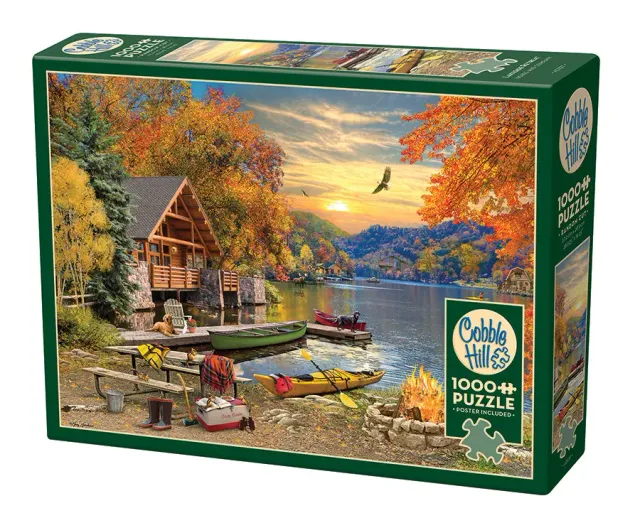 Cobble Hill Lakeside Retreat puzzle 1000 piese cabana lac