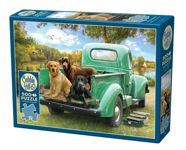 Cobble Hill Let's Go Fishing puzzle 500 piese câini