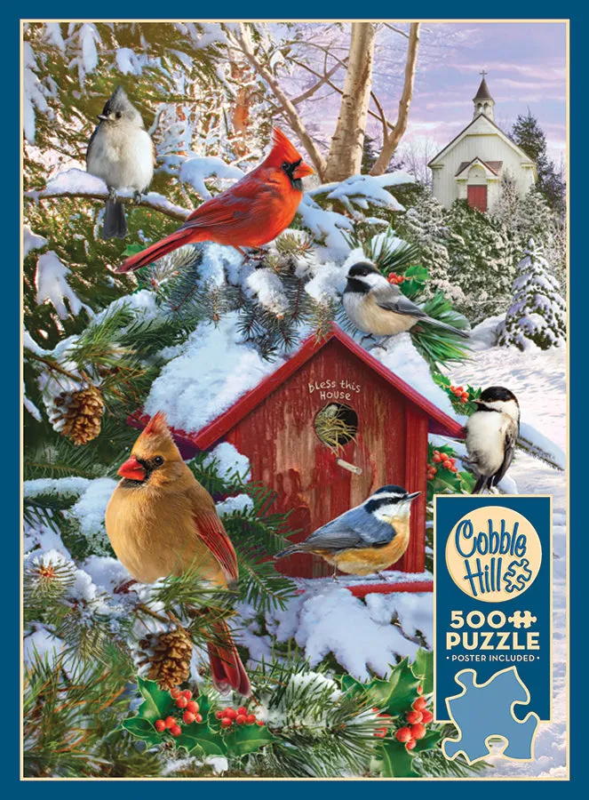 Cobble Hill Bless This House puzzle 500 piese iarna