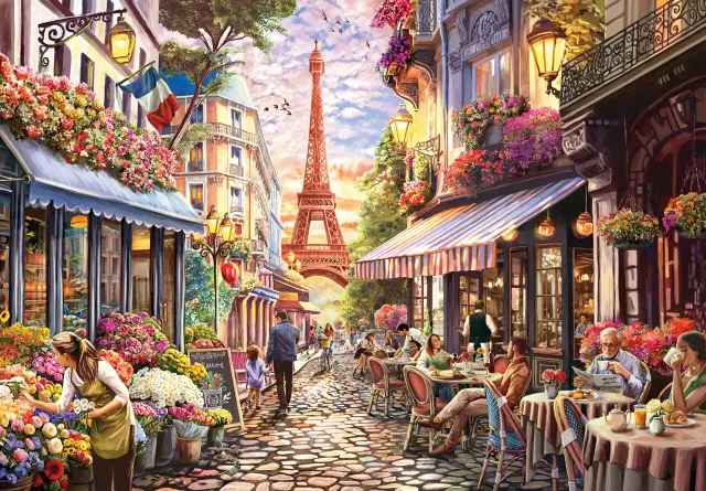 Mosaic Puzzles Petals Paris puzzle lemn 100 piese cofetarie