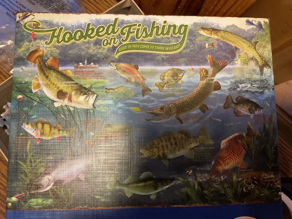 Cobble Hill Hooked on Fishing puzzle 1000 piese pescuit