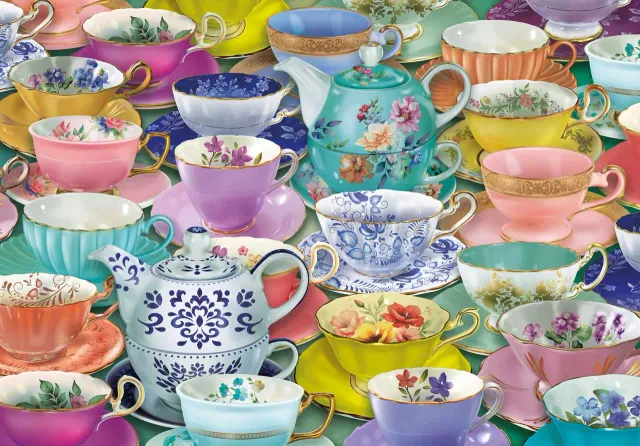 Mosaic Puzzles Tea Time Treasures puzzle lemn 100 piese