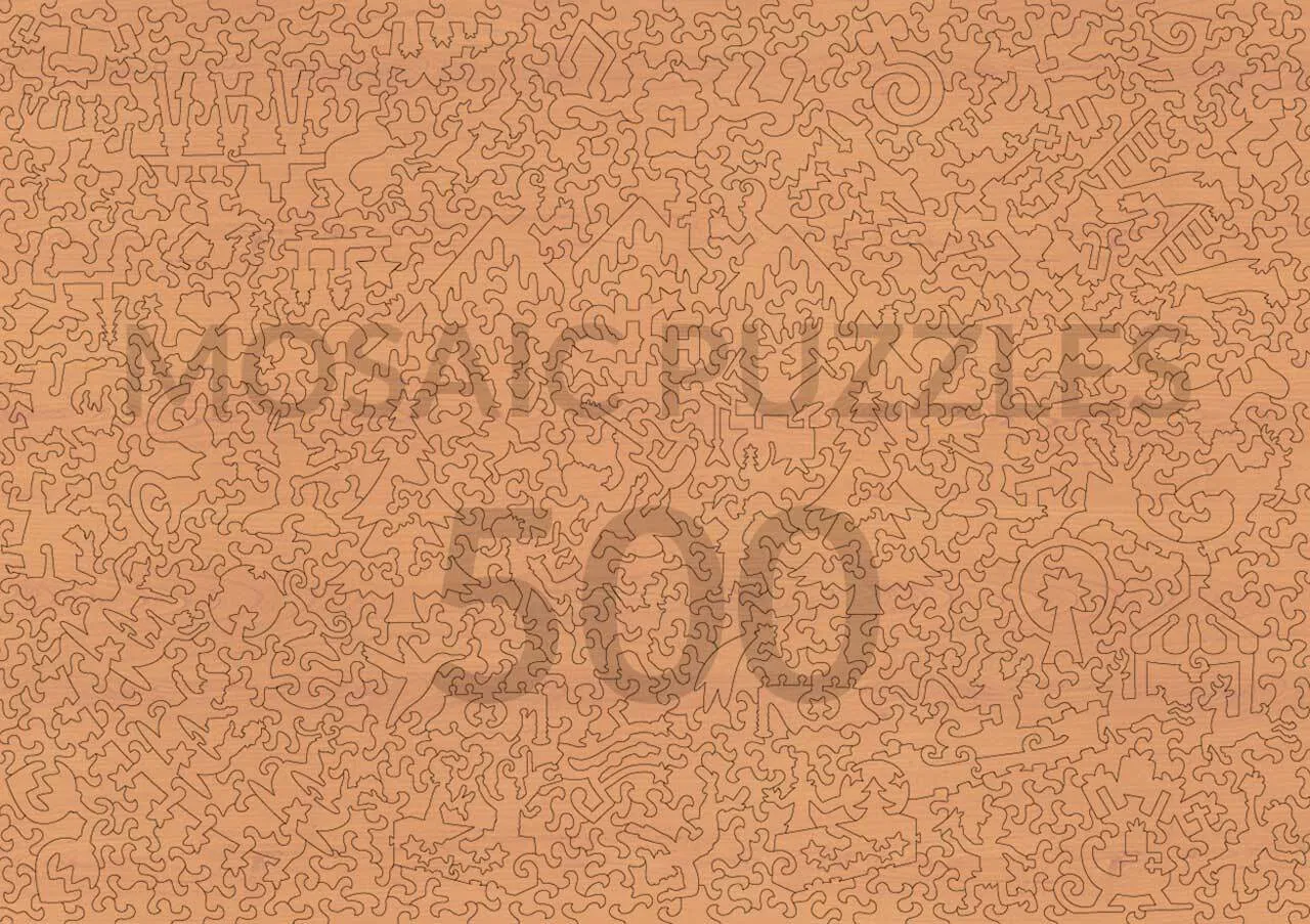 Mosaic Puzzles Santa Delivering Gifts puzzle lemn 500 piese craciun