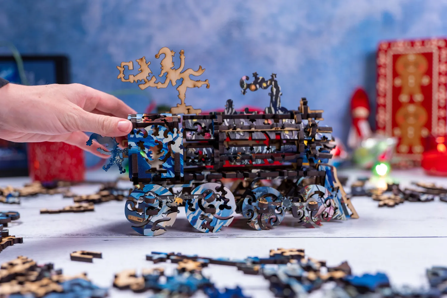Mosaic Puzzles Heritage 3D Tracks to the North Pole puzzle 500 piese tren