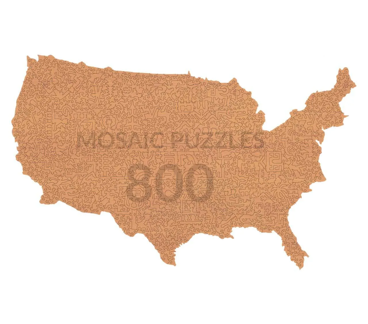 Mosaic Puzzles Coast to Coast USA puzzle lemn 400 piese harta
