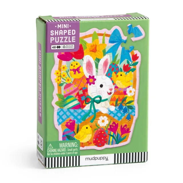 Mudpuppy Bunny Basket mini puzzle conturat 48 piese