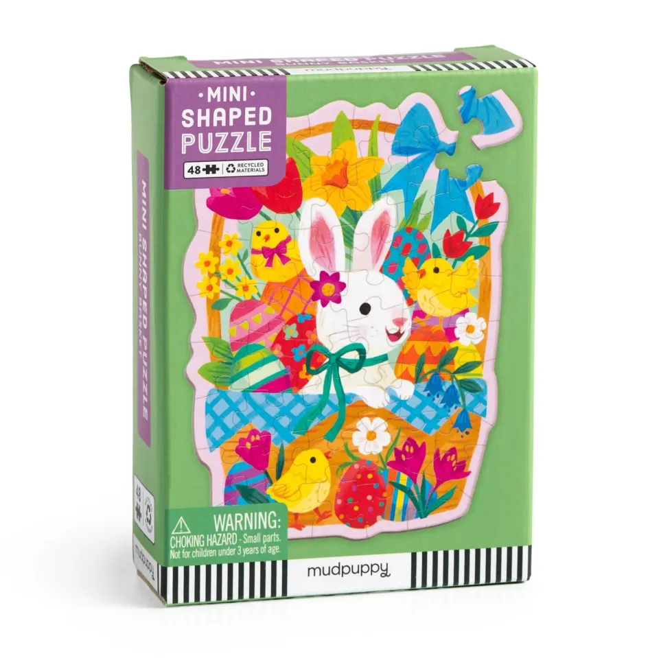 Mudpuppy Bunny Basket mini puzzle conturat 48 piese