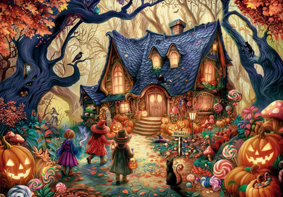 Mosaic Puzzles Trick-or-Treat Path puzzle 50 piese halloween