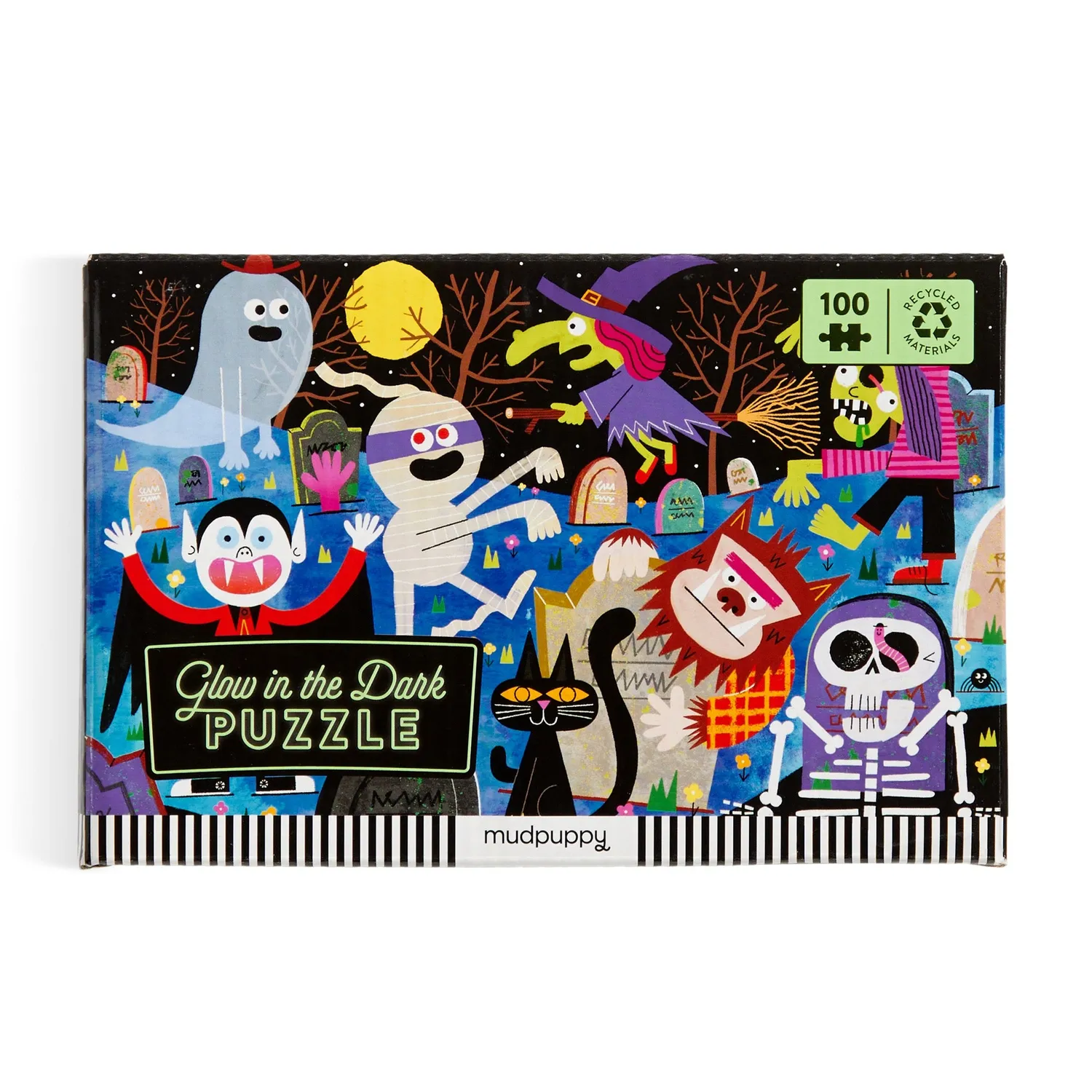 Mudpuppy Haunted Graveyard puzzle 100 piese fosforescent