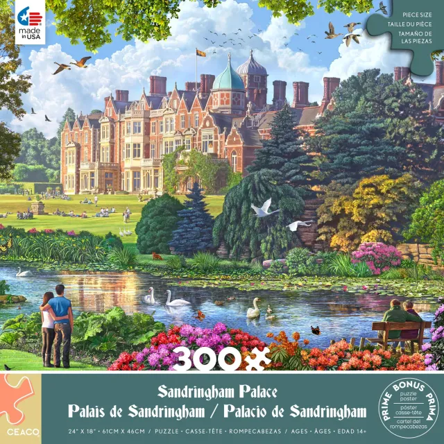 Ceaco Sandringham Palace puzzle 300 piese peisaj