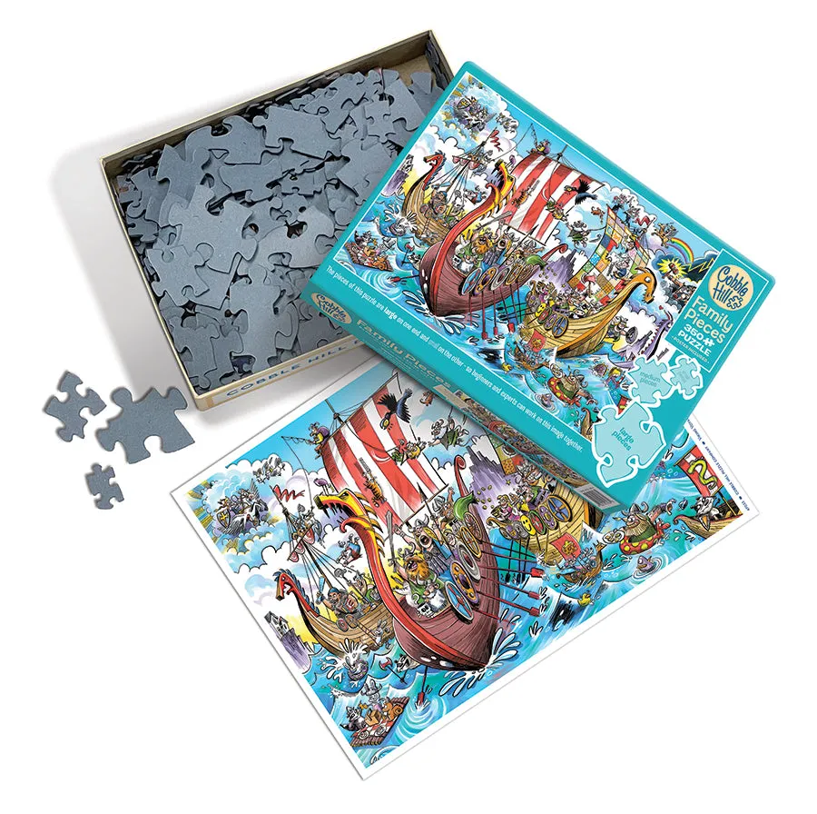 Cobble Hill Viking Voyage puzzle familie 350 piese vikingi