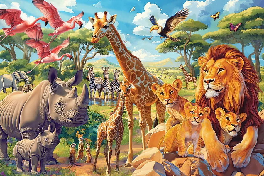 Cobble Hill African Plains puzzle podea 35 piese copii