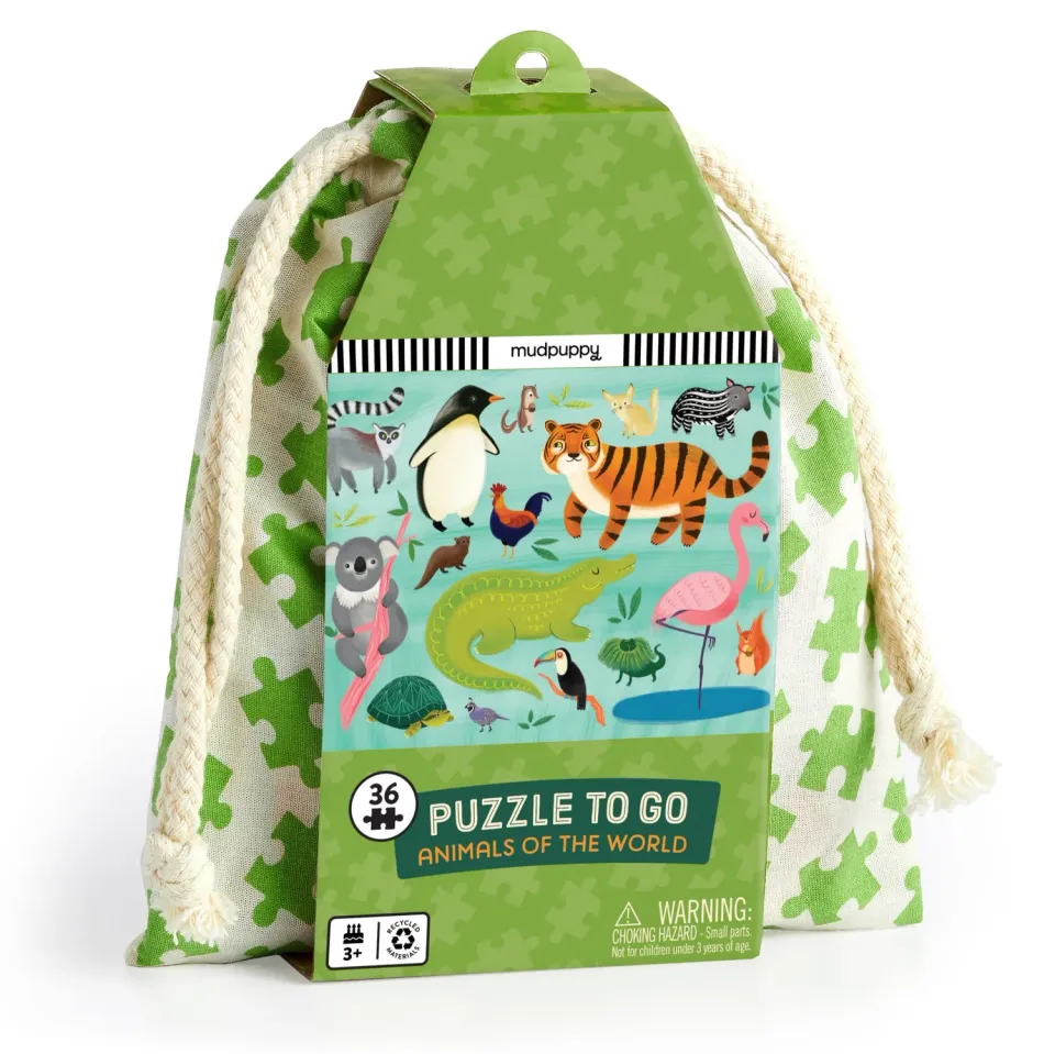 Mudpuppy Animals of the World puzzle 36 piese de voiaj