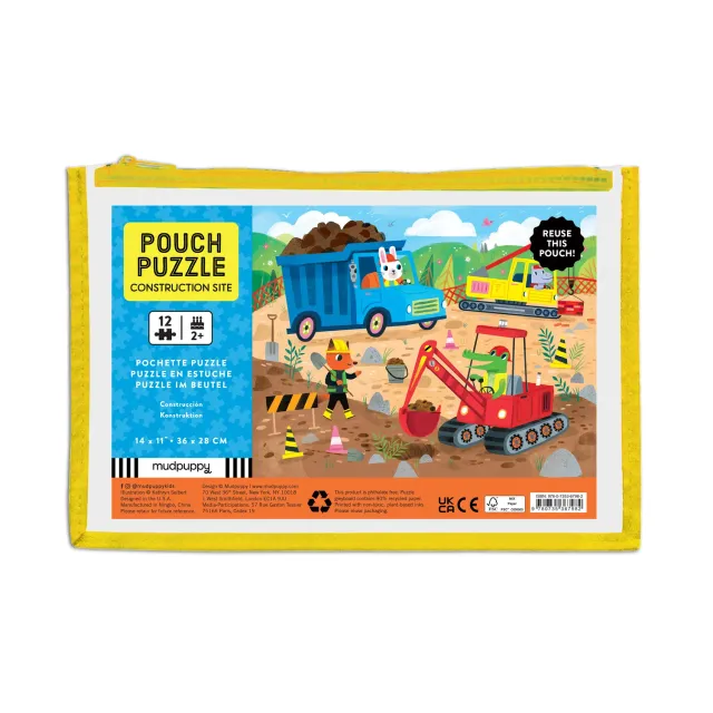Mudpuppy Construction Site puzzle șantier 12 piese
