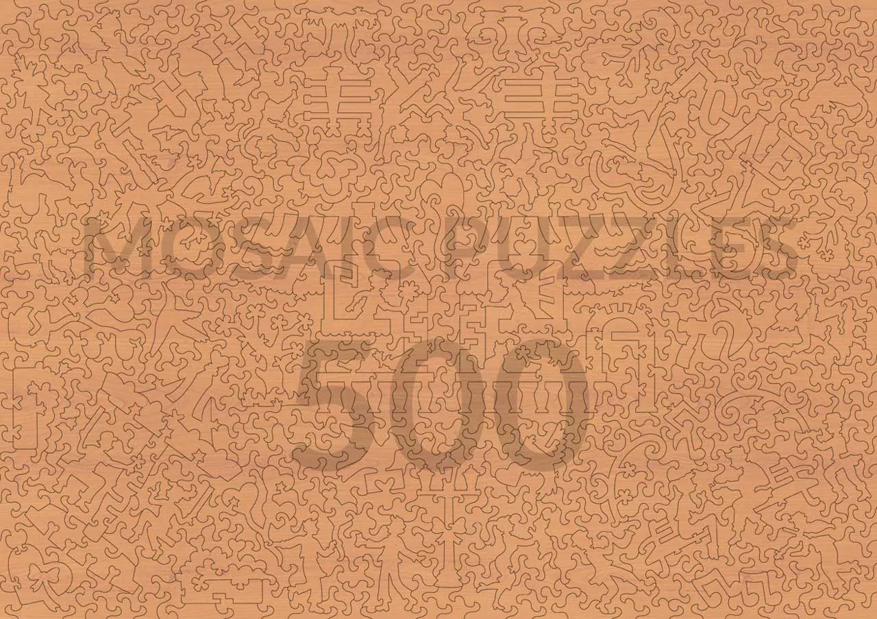 Mosaic Puzzles Lanterns at Lovers Lake puzzle lemn 500 piese romantic