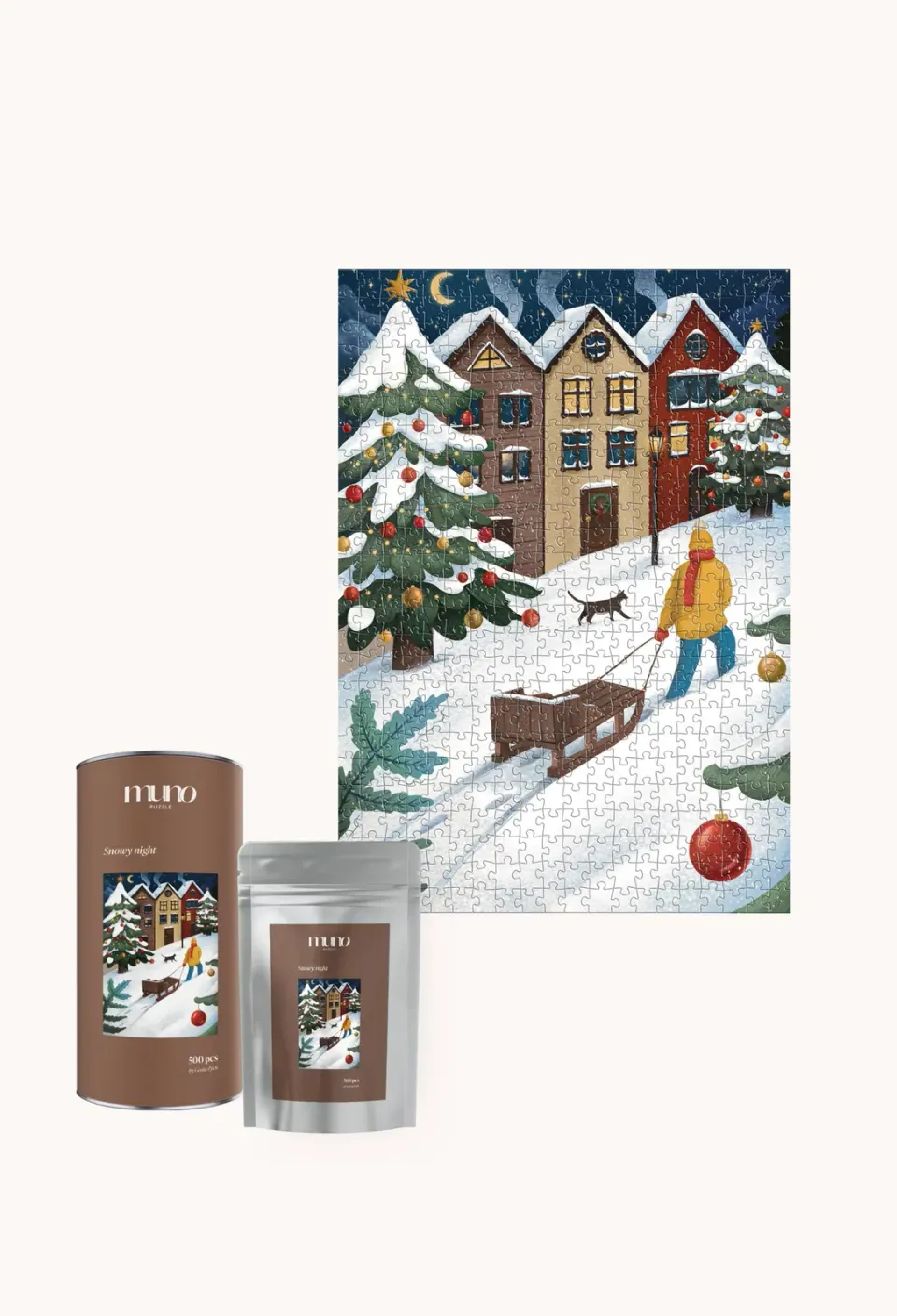 Muno Puzzle Snowy Night puzzle 500 piese iarna